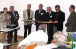Dr. Gertrud Wolf, Wissenschaftlicher Beirat (von links: Prof. Dr. Michael Brömse, Prof. Dr. Holger Hammerich, Prof. Dr. Horst F. Rupp, Prof. Dr. Karlheinz Rebel, ehemaliger Leiter Wolfgang Thorns und ehemaliges Mitglied des Wissen. Beirates Christoph Petzold)